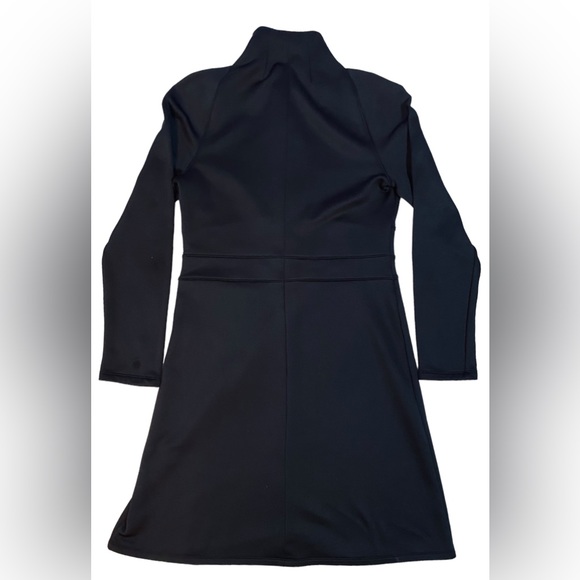 Athleta Cassidy Long Sleeve Scuba Zip Front Ponte Knit Dress Black Women's Large - Picture 8 of 10